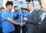 Futbolculardan Başkan Aksoy’a ziyaret