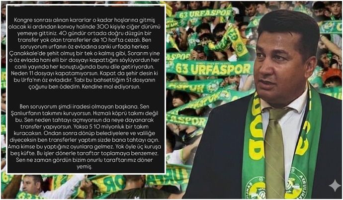 Şanlıurfaspor’da Sular Durulmuyor: Talat Baytemur’dan Peş Peşe İddialar