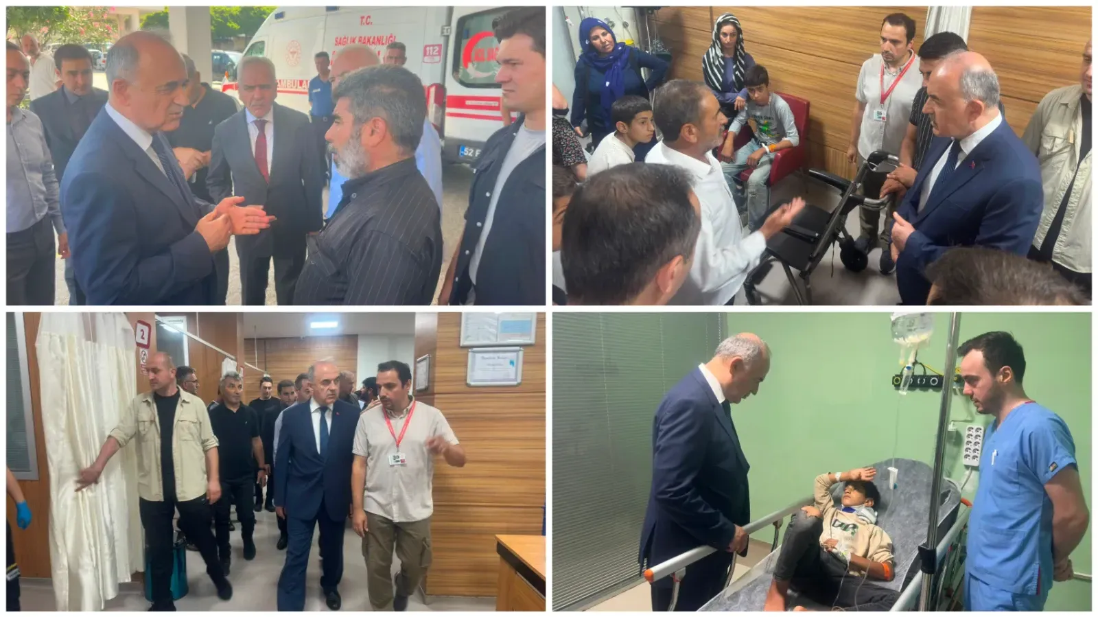 Vali Erol, trafik kazasında yaralanan Şanlıurfalı tarım işçilerini hastanede ziyaret etti